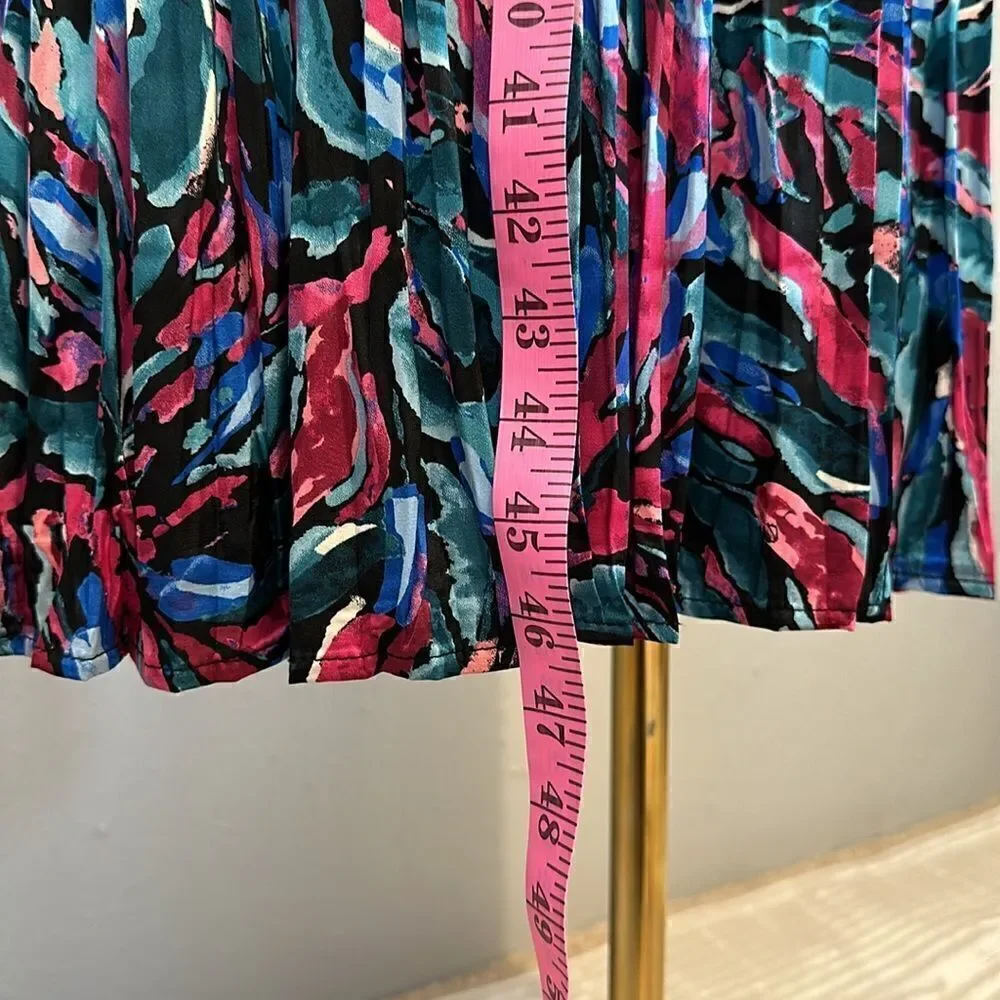 NEW Nicole Miller women’s printed high neck midi dress size L